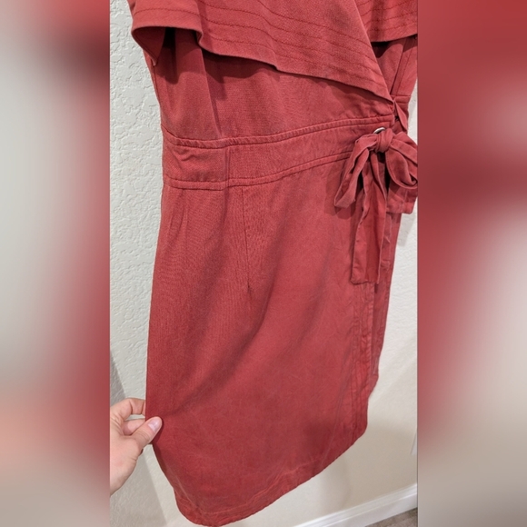 Vintage Gianni Bini Rust Mini Wrap Dress - Picture 5 of 12